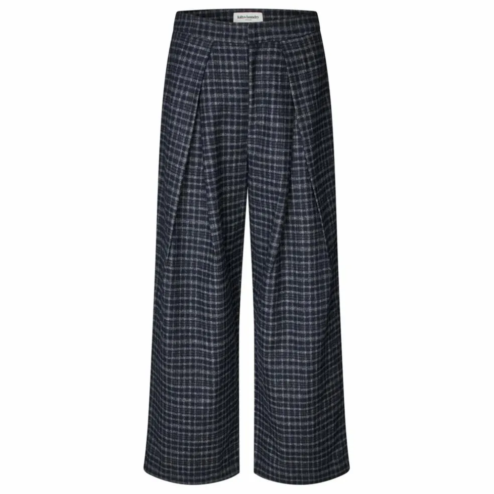 Pantalon Carreaux Zola | Bleu foncé