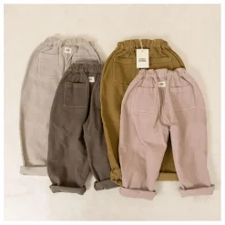 Pantalon Carrot Velours Côtelé Coton Bio | Gris