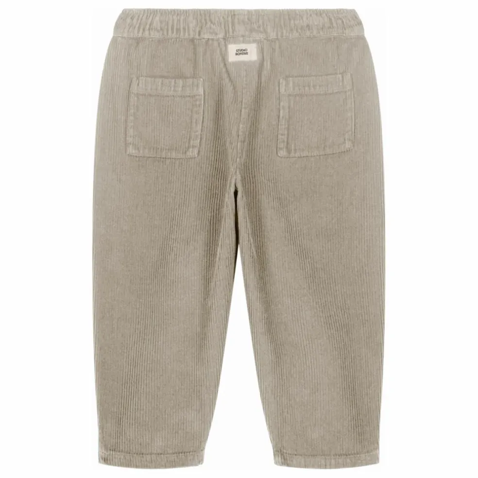 Pantalon Carrot Velours Côtelé Coton Bio | Gris