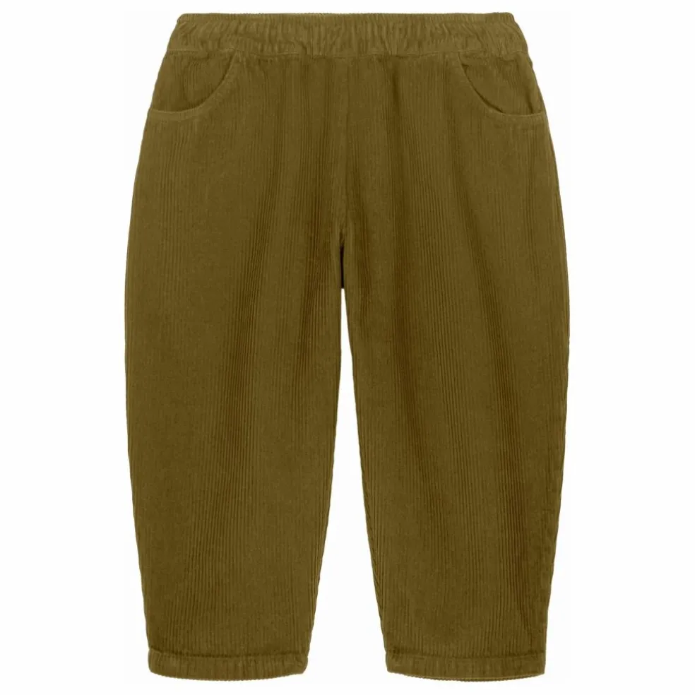 Pantalon Carrot Velours Côtelé Coton Bio | Vert kaki