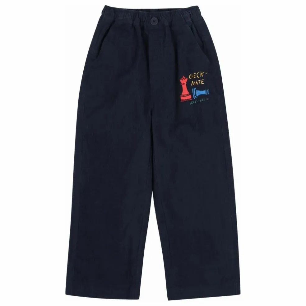 Pantalon Check Mate Velours Côtelé | Bleu marine