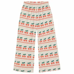 Pantalon Côtelé Cerises Coton Bio | Crème