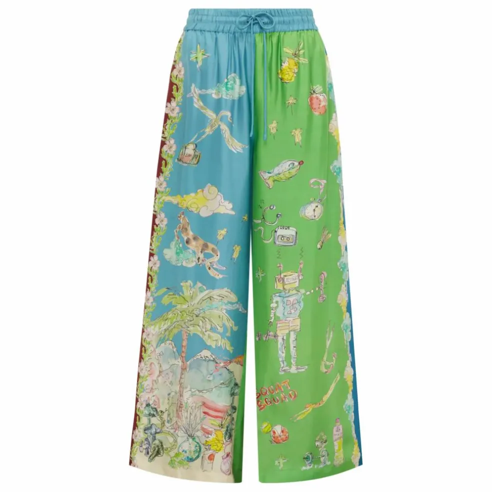 Pantalon Daria Soie | Bleu