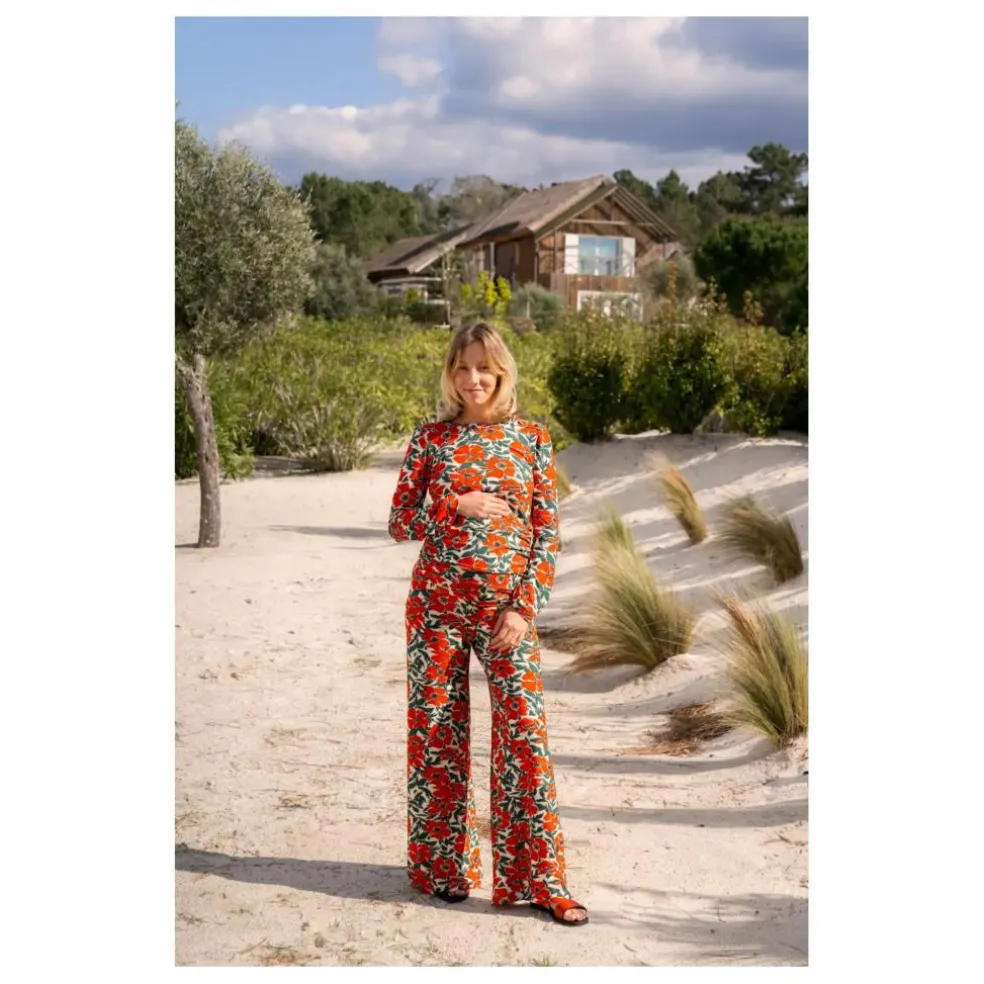 Pantalon de Grossesse Andrea Coquelicot | Rouge