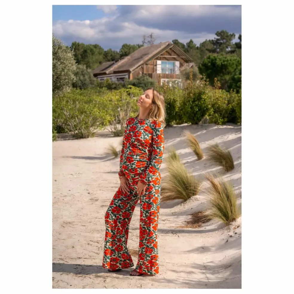 Pantalon de Grossesse Andrea Coquelicot | Rouge
