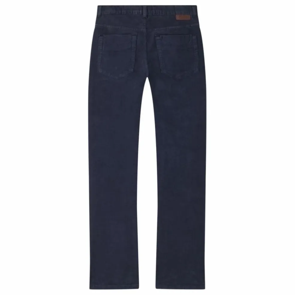 Pantalon Dewey en velours cotelé bleu foncé | Bleu nuit