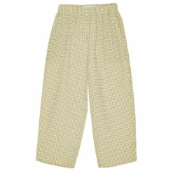 Pantalon Dora Carreaux Coton Bio | Beige