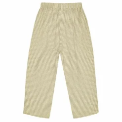 Pantalon Dora Carreaux Coton Bio | Beige