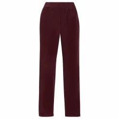 Pantalon Droit Elastiqué Velours Côtelé | Bordeaux