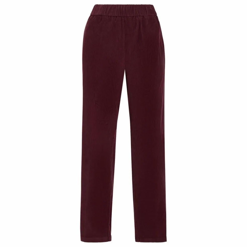 Pantalon Droit Elastiqué Velours Côtelé | Bordeaux