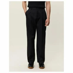 Pantalon Droit Plissé Reece | Noir foncé