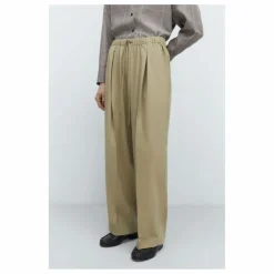 Pantalon Elastiqué Relaxed Laine Vierge | Olive