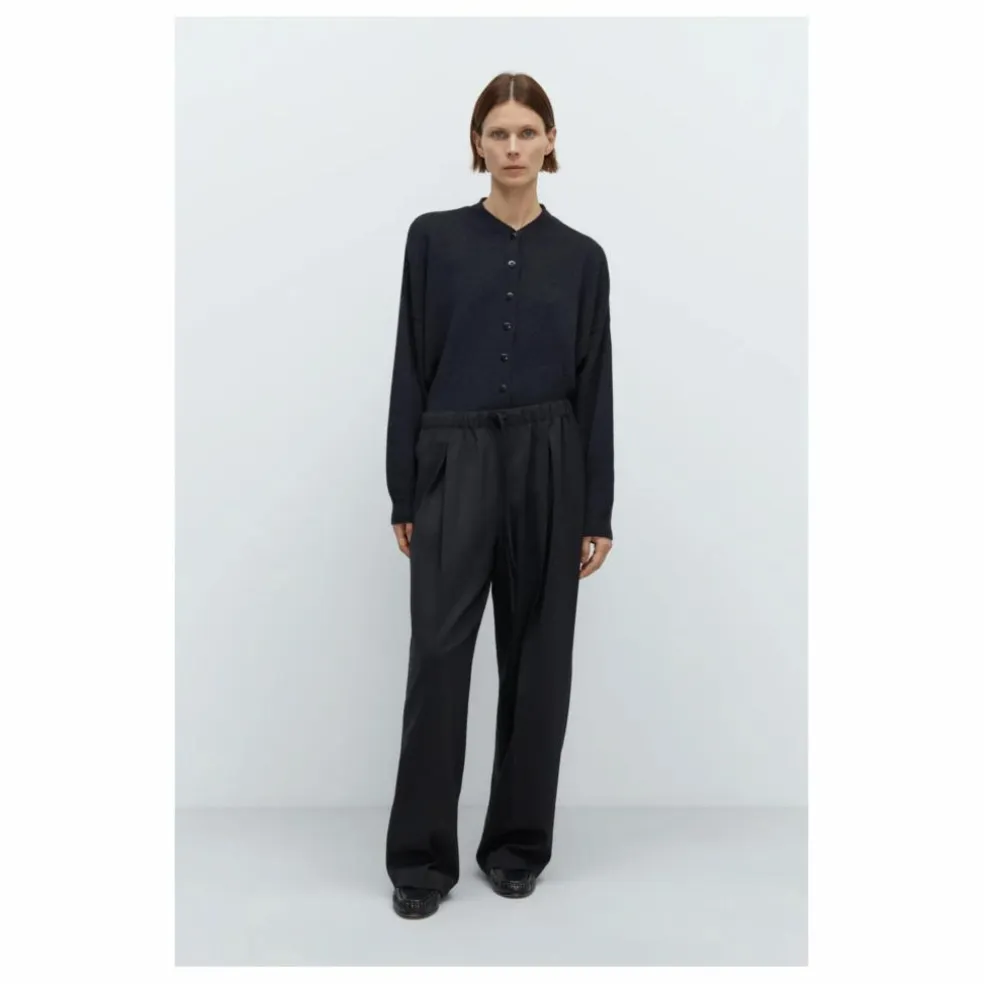 Pantalon Elastiqué Relaxed Laine Vierge | Gris anthracite