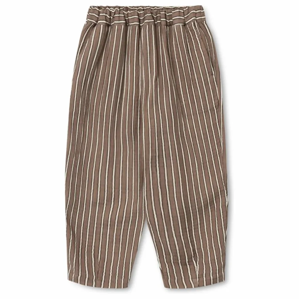 Pantalon Elmo Rayé | Taupe
