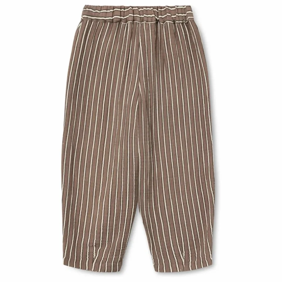 Pantalon Elmo Rayé | Taupe
