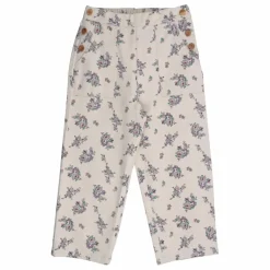 Pantalon Emma Fleuri Coton Bio | Beige