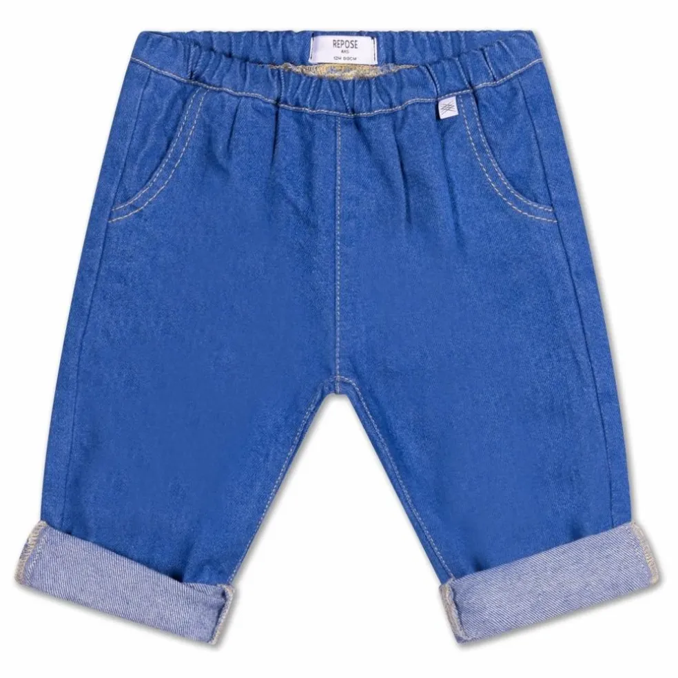 Pantalon en Jean Coton Bio | Bleu