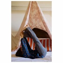 Pantalon Evasé Côtelé Pommes Coton Bio | Bleu marine