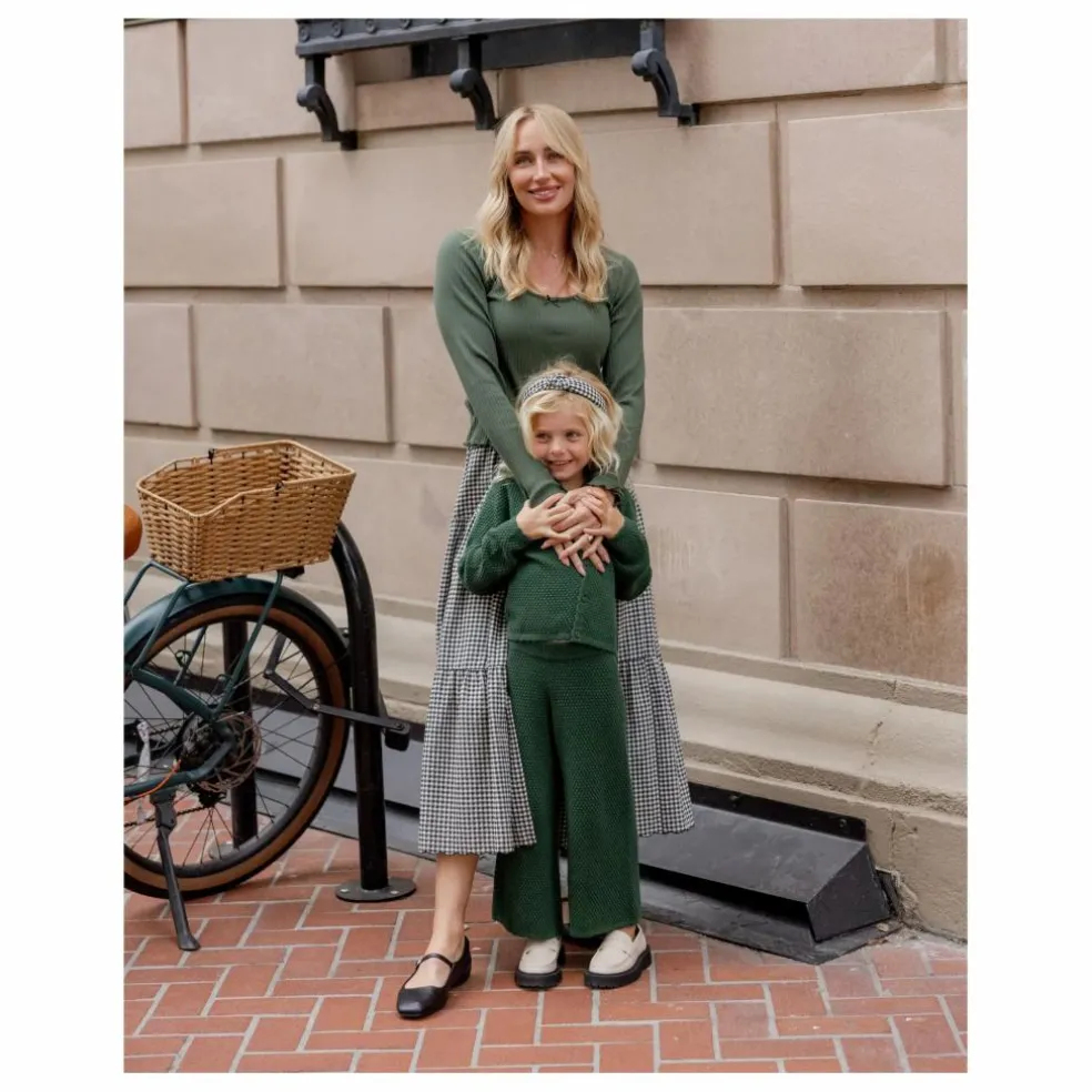 Pantalon Flare Maille | Vert