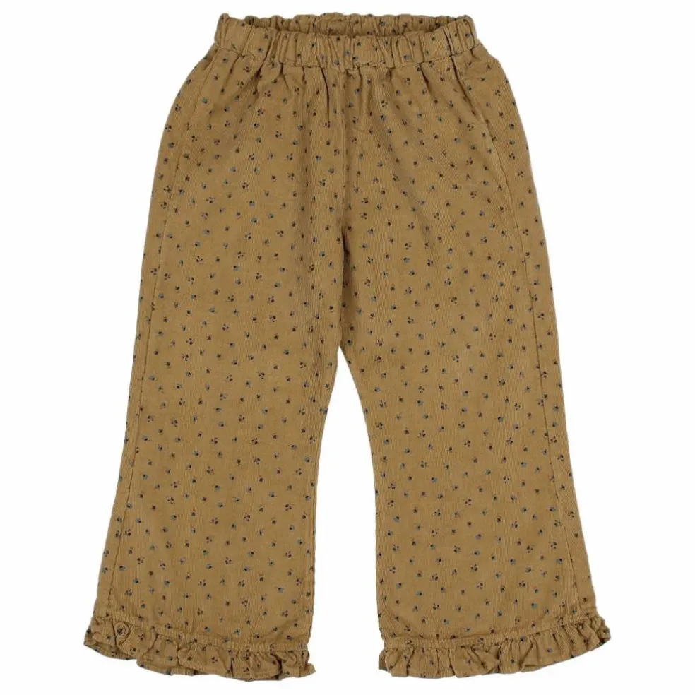 Pantalon Flare Soft Velours Côtelé Coton Bio | Ocre