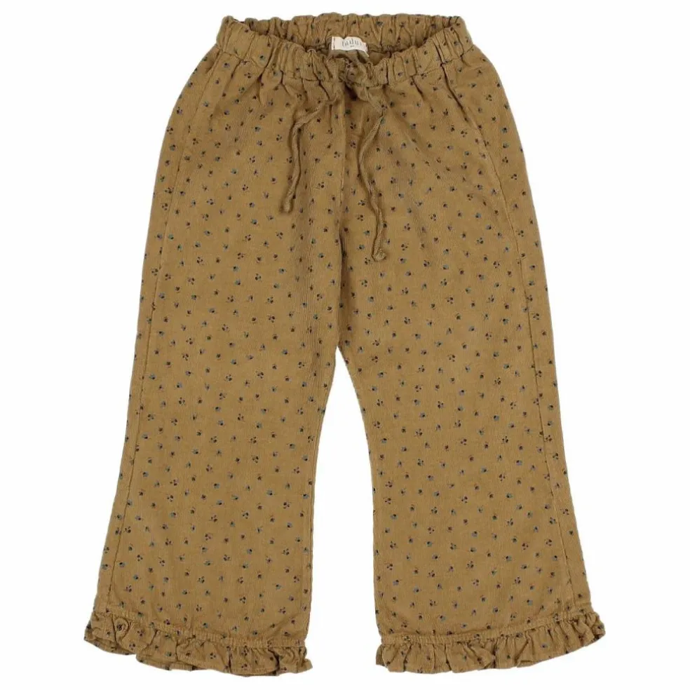 Pantalon Flare Soft Velours Côtelé Coton Bio | Ocre