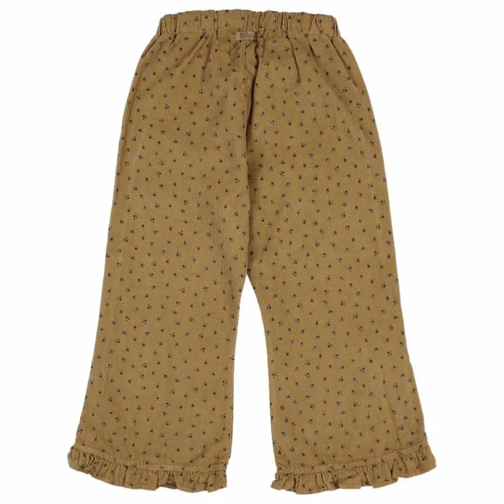Pantalon Flare Soft Velours Côtelé Coton Bio | Ocre