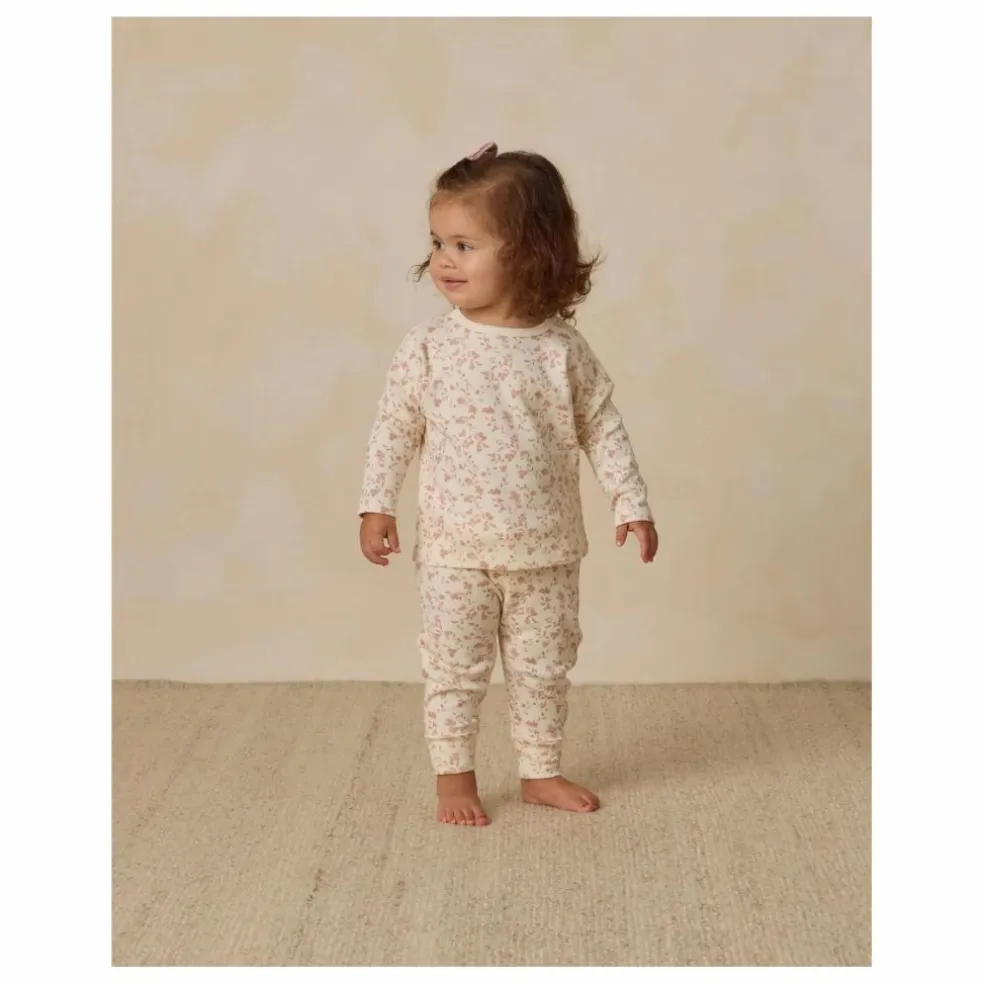 Pantalon Fleuri Coton Bio | Ivoire