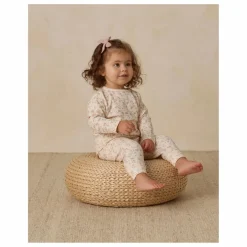 Pantalon Fleuri Coton Bio | Ivoire