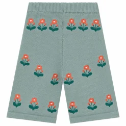 Pantalon Fleurs Laine | Sauge