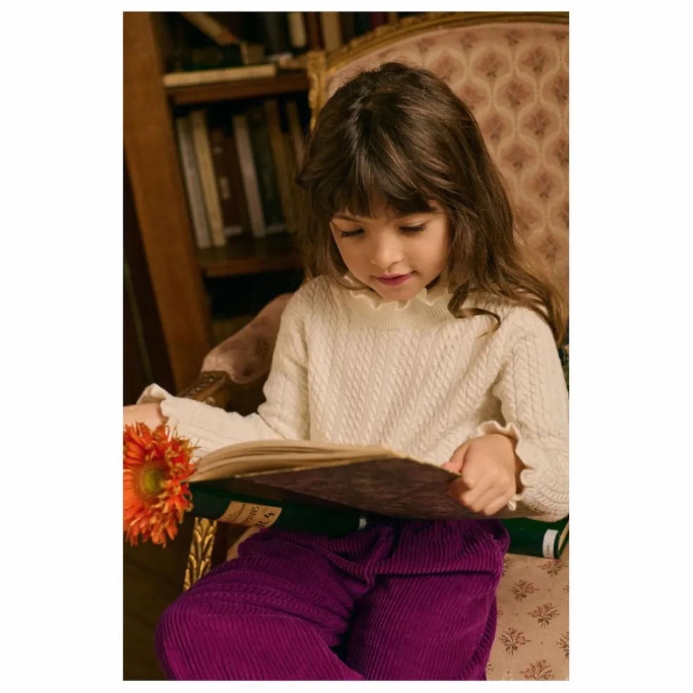 Pantalon Flor Velours | Framboise