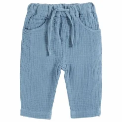 Pantalon Gaze de Coton | Bleu gris