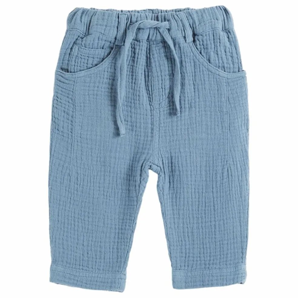 Pantalon Gaze de Coton | Bleu gris