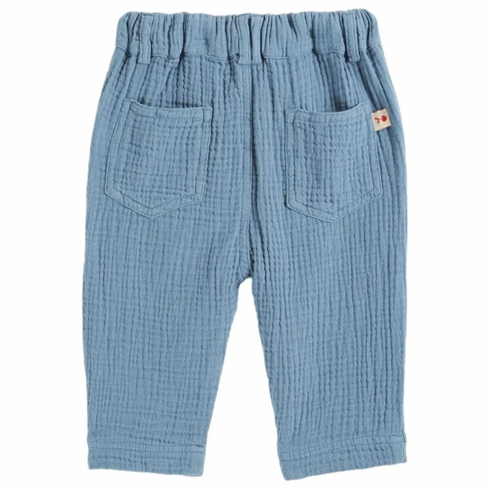 Pantalon Gaze de Coton | Bleu gris