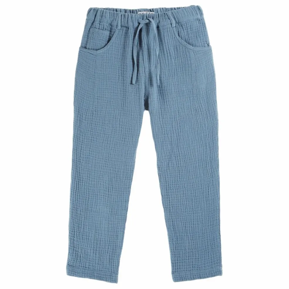 Pantalon Gaze de Coton | Bleu gris