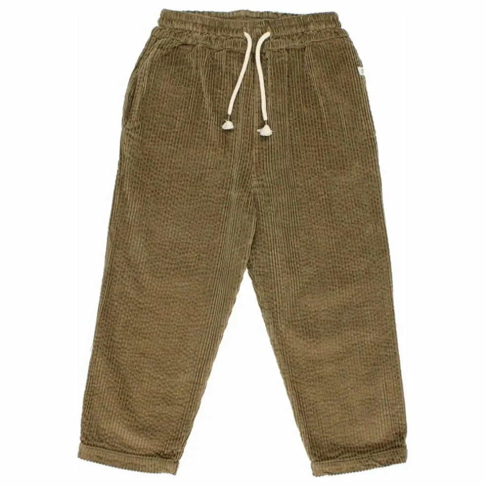 Pantalon Girly Velours Côtelé | Vert kaki