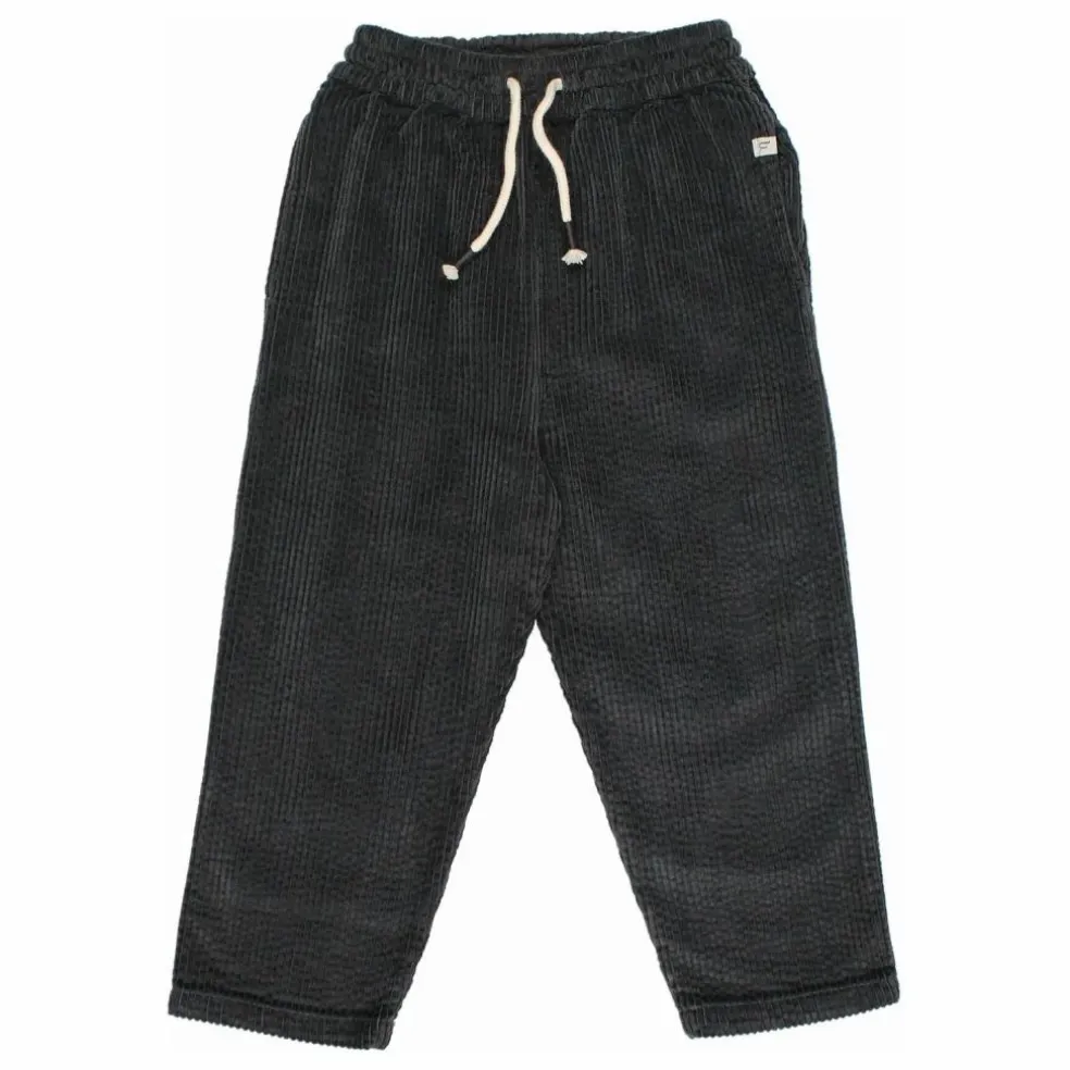 Pantalon Girly Velours Côtelé | Gris anthracite