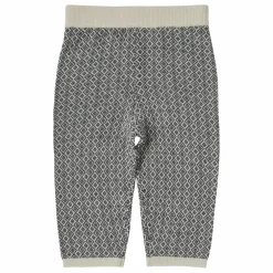 Pantalon Jaquard Maille Extra Fine Laine Mérinos | Bleu marine