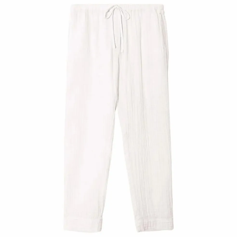 Pantalon Jordyn Gaze de Coton | Blanc