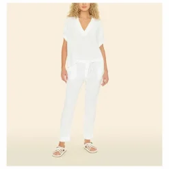 Pantalon Jordyn Gaze de Coton | Blanc