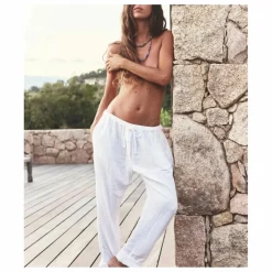 Pantalon Jordyn Gaze de Coton | Blanc