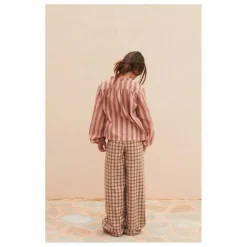 Pantalon Large Carreaux | Beige