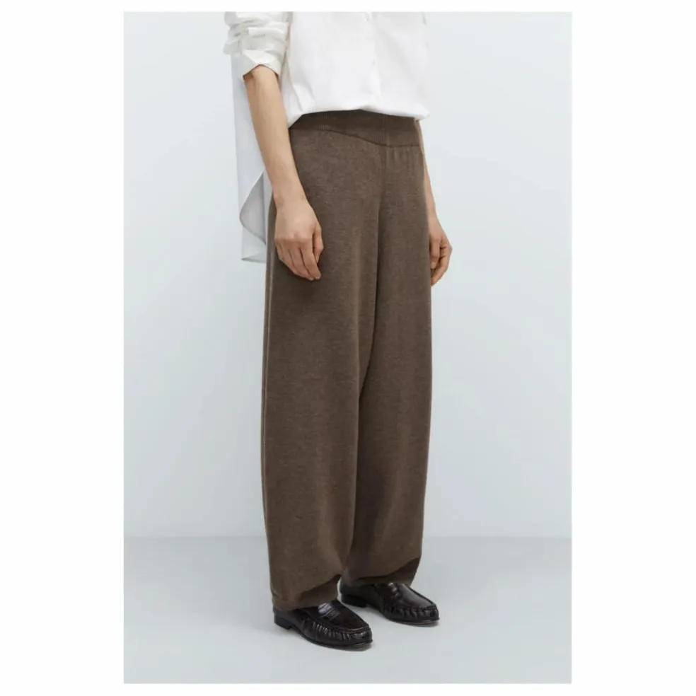 Pantalon Large Laine Mérinos Extra Fine | Taupe