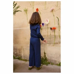 Pantalon Large Salia Laine | Bleu marine