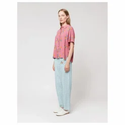 Pantalon Loose Vichy - Collection Femme | Bleu turquoise