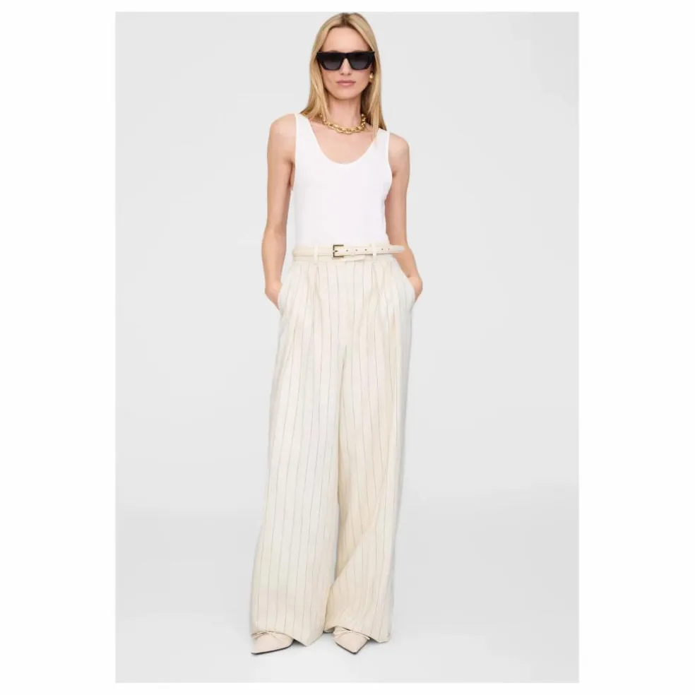 Pantalon Lou Rayé | Crème
