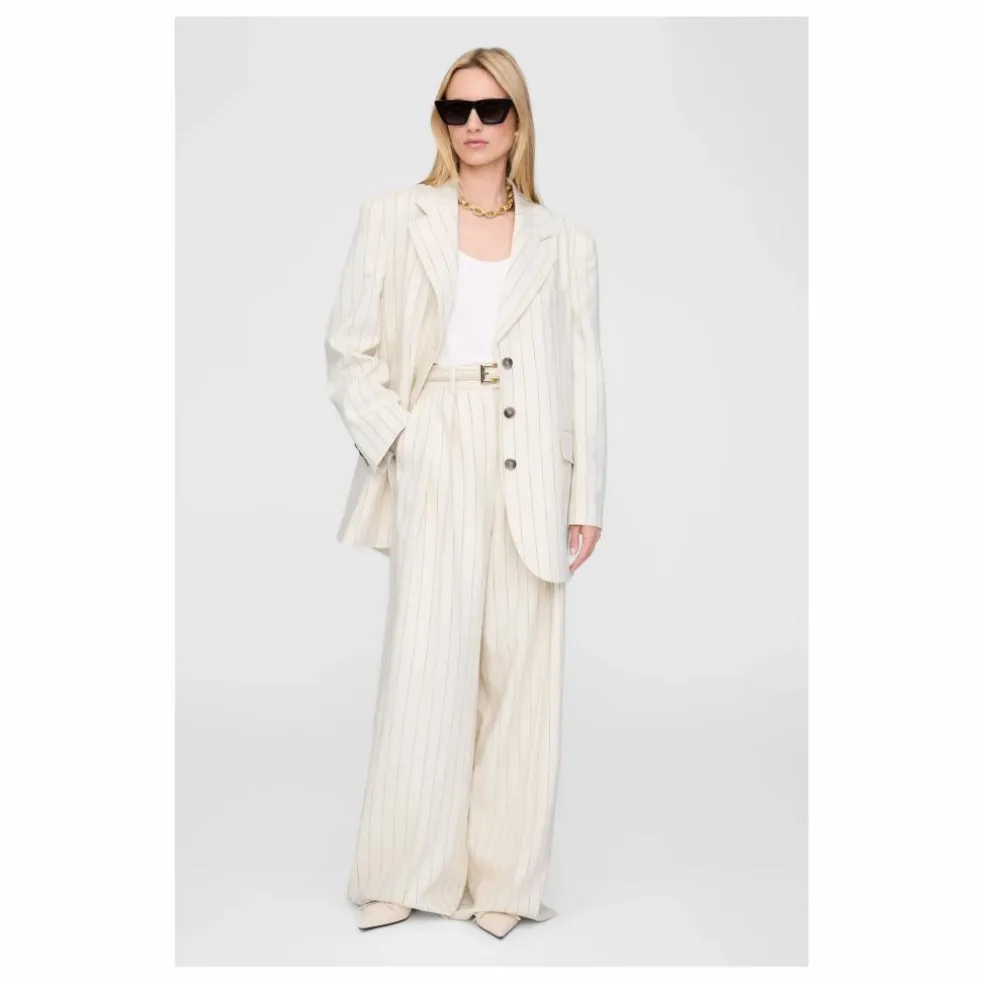 Pantalon Lou Rayé | Crème