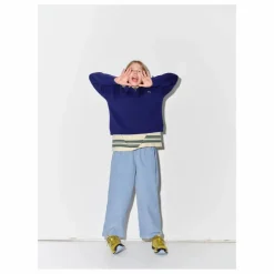 Pantalon Lounge Velours Côtelé Coton Bio | Bleu Clair