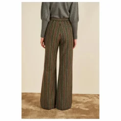 Pantalon Lova Rayé Laine | Gris