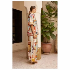 Pantalon Michelle Soie | Ecru