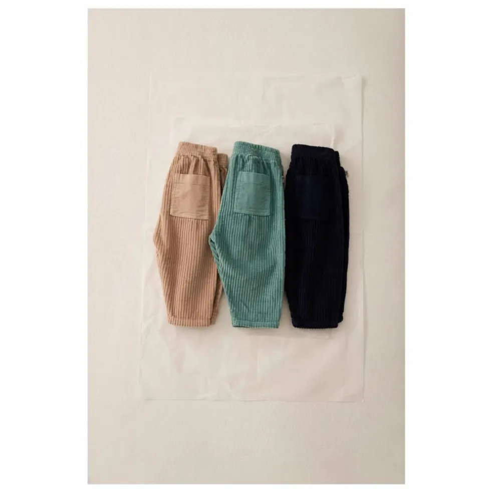 Pantalon Miki Velours Côtelé Coton Bio | Vert d'eau